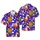 Domestic Cats Hawaiian Pattern: Burger Donut Pancakes Pizza Galaxy Nebula Design Short-sleeve Hawaiian Shirt - 1