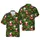 Hawaiian Christmas Santa Golf: Snowman, Ornaments, Golf Clubs, Tree Lights Pattern Short-sleeve Hawaiian Shirt - 1