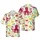 Hawaiian Red Octopus Pink Fish Blue Seahorse Crab Seashells Fabric Print Short-sleeve Hawaiian Shirt - 1