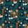 Hawaiian Tiki Mask Totem: Fiery Orange Flames, Blue Inlays, Dark Jungle Teal Foliage Short-sleeve Hawaiian Shirt - 7