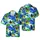 Cat Lover Hawaiian Pattern: Black Cats Surfing Ukulele Ocean Palm Trees Tiki Mugs Short-sleeve Hawaiian Shirt - 1