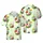 Hawaiian Red Capped Mushrooms Coral Fungi Olive Bell Cap Botanical Design Cream Ground Short-sleeve Hawaiian Shirt - 1