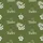 Teacher Hawaiian Pattern: Cursive 'Teacher' Heart Motif Olive Green Knit Textile Print Short-sleeve Hawaiian Shirt - 7