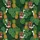Polynesian Tiki Mask Pineapple Tribal Red Teal Brown Monstera Leaf Print Short-sleeve Hawaiian Shirt - 7