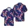 American Patriot Soaring Bald Eagle Distressed Flag Hawaiian Print Deep Blue Red White Short-sleeve Hawaiian Shirt - 1