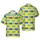 Retro Gamer Hawaiian Design: Controllers, Cartridges, Orange Lightning, Yellow Mosaic Short-sleeve Hawaiian Shirt - 1