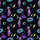 Neon Cosmic Hawaiian Pattern: Grey Aliens, Glowing Saucers, Ringed Planets, Moons, Lightning Short-sleeve Hawaiian Shirt - 7