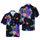 Dachshund Owner's: Sunglass Wiener Dogs, Fuchsia Hibiscus, Teal Tropical Foliage Mosaic Short-sleeve Hawaiian Shirt - 1