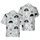 Hawaiian All-Seeing Eye Mushroom Trefoil Crescent Moon Star Black White Speckle Short-sleeve Hawaiian Shirt - 1
