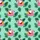 Festive Santa Flamingo Pattern: Tropical Leaves, Golden Gifts, Teal-Green Red Botanical Short-sleeve Hawaiian Shirt - 7