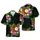 Baseball Mitt Hawaiian Foliage Pineapples Pink Hibiscus Rich Green Black Tropical Leaves Short-sleeve Hawaiian Shirt - 1