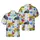Tropical Hawaiian Yellow School Buses With Children, Confetti, Dense Mosaic Short-sleeve Hawaiian Shirt - 1