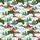 Santa Claus Farm Tractor Deer Antlers String Lights Wreath Snowy Barns Winter Landscape Short-sleeve Hawaiian Shirt - 7