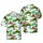 Santa Claus Farm Tractor Deer Antlers String Lights Wreath Snowy Barns Winter Landscape Short-sleeve Hawaiian Shirt - 1