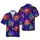 Santa Claus Horse Riding Lasso Christmas Tree Present Cosmic Hawaiian Fabric Short-sleeve Hawaiian Shirt - 1