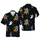 Halloween Dabbing Vampire Skeleton Zombie Witch Ghost Hawaiian Textile Print Short-sleeve Hawaiian Shirt - 1
