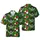 Pirate Skull Tricorn Hat Cutlass Hawaiian Tropical Foliage Hibiscus Anchor Design Short-sleeve Hawaiian Shirt - 1