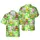 Cartoon Yellow Duck Coconut Lei Tiki Mask Tribal Monstera Plumeria Hawaiian White Pattern Short-sleeve Hawaiian Shirt - 1