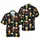 Craft Beer Lover Hawaiian: Lager Ale Stout Glasses, Frothy, Dark Mottled Short-sleeve Hawaiian Shirt - 1