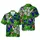 Koala Cricket Hawaiian Tropical: Australian Flag Elements, Monstera Leaves, Palm Fronds Short-sleeve Hawaiian Shirt - 1