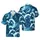 Snarling Ice Dragon Design: Coiling Scales, Teal Hawaiian Wave & Oceanic Mist Pattern Short-sleeve Hawaiian Shirt - 1