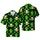 Bigfoot Hawaiian Pattern: Green Bigfoot, Golden Beer Steins, Shamrocks, Starry Night Short-sleeve Hawaiian Shirt - 1