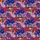 Scottish Highland Cow 4th of July: USA Flag Bandana, Red Blue Hibiscus Firework Print Short-sleeve Hawaiian Shirt - 7