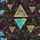 Hawaiian Retro Geometric Triangles Zebra Leopard Cyan Squiggles Magenta G-Squares Black Confetti Tile Short-sleeve Hawaiian Shirt - 7