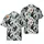 Witch Broom Raven Spider Skull Spellbook Intricate High Contrast Textile Design Short-sleeve Hawaiian Shirt - 1