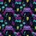Neon 80s Party Boombox Palms Pineapple Laser Grid Fabric Print Short-sleeve Hawaiian Shirt - 7