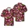 Pin-up Hula Girls Tiki Masks Christmas Cocktails Pineapples Red Hawaiian Fabric Short-sleeve Hawaiian Shirt - 1