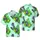 Raccoon Lover Animated Hawaiian Tropical Banana Palm Aqua Wave Textile Print Short-sleeve Hawaiian Shirt - 1