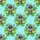 Realistic Raccoon Banana Palm High Contrast Hawaiian Aqua Blue Textile Design Short-sleeve Hawaiian Shirt - 7