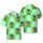 Realistic Raccoon Banana Palm High Contrast Hawaiian Aqua Blue Textile Design Short-sleeve Hawaiian Shirt - 1