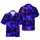 Bigfoot Alien Peace Sign Cosmic Nebula High Contrast Purple Magenta Tropical Pattern Short-sleeve Hawaiian Shirt - 1