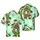 Hula Dancers Tiki Masks Tropical Beach Ocean Scene Palm Trees Parrots Hibiscus Plumeria Short-sleeve Hawaiian Shirt - 1