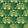 Seamless Green Alien Pizza Peace Sign Tropical Leaf Hibiscus Jungle Design Short-sleeve Hawaiian Shirt - 7