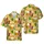Raccoon Beer Hawaiian Mosaic: Seamless Wheat Hops & Beer Stein Glass Design Short-sleeve Hawaiian Shirt - 1