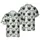 Hockey Fan Hawaiian: Black Crossed Sticks Heart, Grip Tape, Beige Cream Mosaic Pattern Short-sleeve Hawaiian Shirt - 1