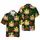 Yellow Cartoon Ducks, Sunglasses, Flamingo Donut Tubes, Red Hibiscus Pattern Short-sleeve Hawaiian Shirt - 1