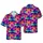 Pink Flamingo Sunset Hawaiian Pattern: Retro Surfboard & Palm Scene - 8K Edge-to-Edge Design Short-sleeve Hawaiian Shirt - 1