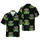Polynesian Tiki Masks Hawaiian Tribal Turtle Botanical Black Canvas Sublimation Ready Short-sleeve Hawaiian Shirt - 1