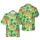 Skeletons Hawaiian Shirt Beach Surfer Duck Float Scene | Golden Sand Turquoise Ocean Palms Short-sleeve Hawaiian Shirt - 1