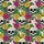 Seamless Hawaiian Stylized Cracked Skull Roses - Fuchsia Golden Emerald Visual Short-sleeve Hawaiian Shirt - 7