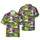 Seamless Hawaiian Stylized Cracked Skull Roses - Fuchsia Golden Emerald Visual Short-sleeve Hawaiian Shirt - 1