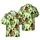 Bigfoot Surfer Santa Hat Design: 'Merry Christmas' Surfboard, Wreaths, Snowflakes Short-sleeve Hawaiian Shirt - 1