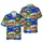 Tabby Cat Cowboy Saguaro Cactus Hawaiian Desert Pattern Reddish Mesas Turquoise Sea Textile Print Short-sleeve Hawaiian Shirt - 1