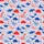 Cartoon Dinosaurs Hawaiian Pattern: T-Rex Stegosaurus Sauropod Pterodactyl Red Blue Stars Short-sleeve Hawaiian Shirt - 7