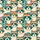 Raccoon Face Pattern: Bold Multi-Depiction Orange Teal Cream Green Mosaic Short-sleeve Hawaiian Shirt - 7