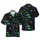Running Cheetah Leopard Swallow UFO Tropical Celestial Black Teal Purple Fuchsia Golden Short-sleeve Hawaiian Shirt - 1